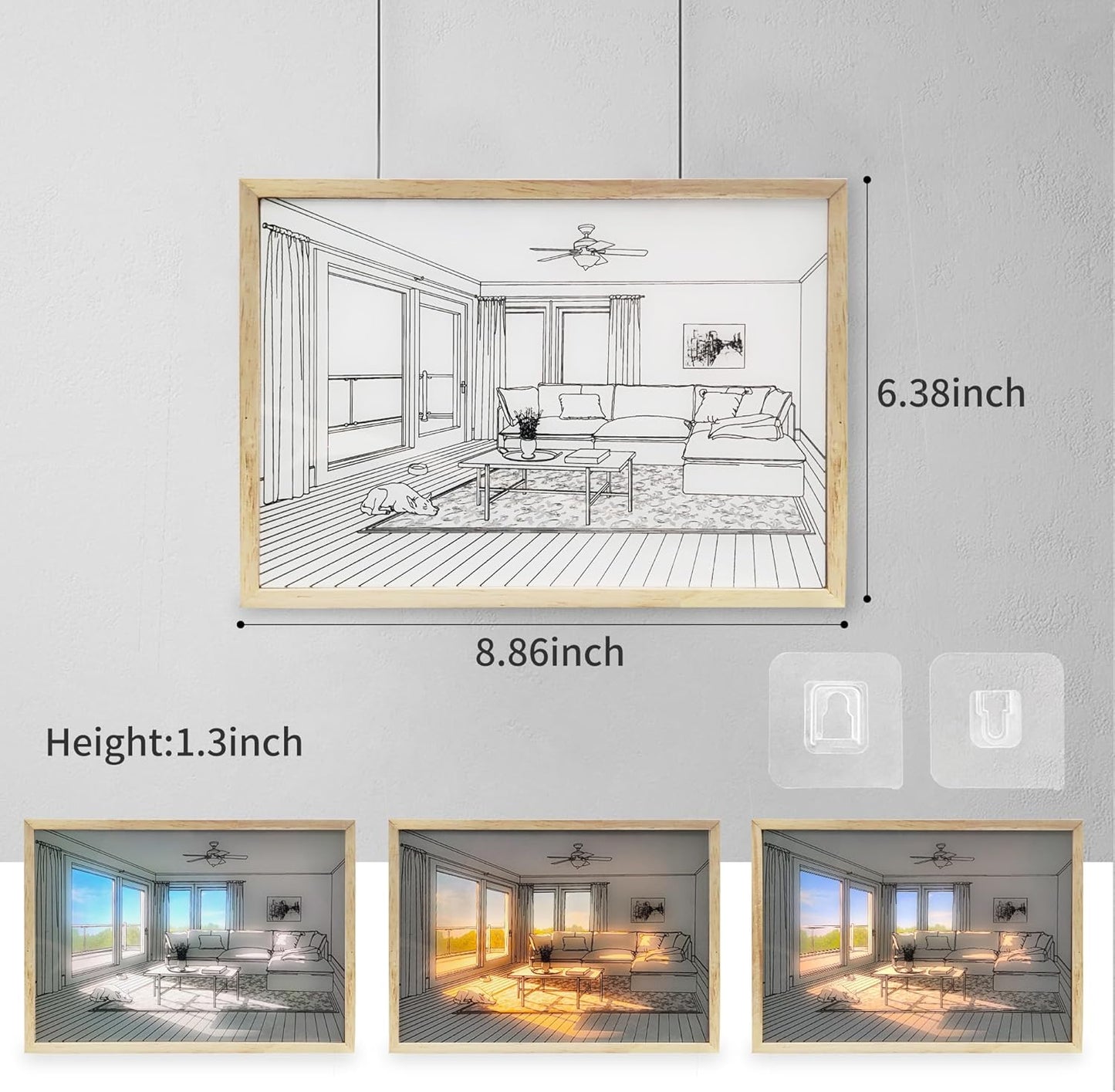 Sunfall Mirage™ - 4D Light-Infused Frame